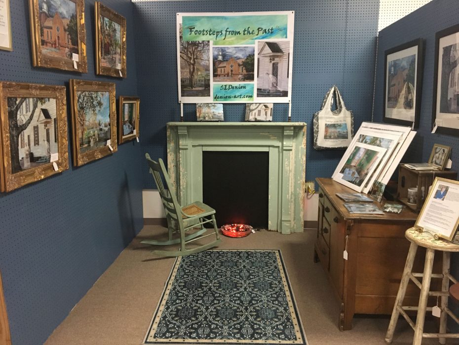 art booth at Williamsburg Antique Mall
